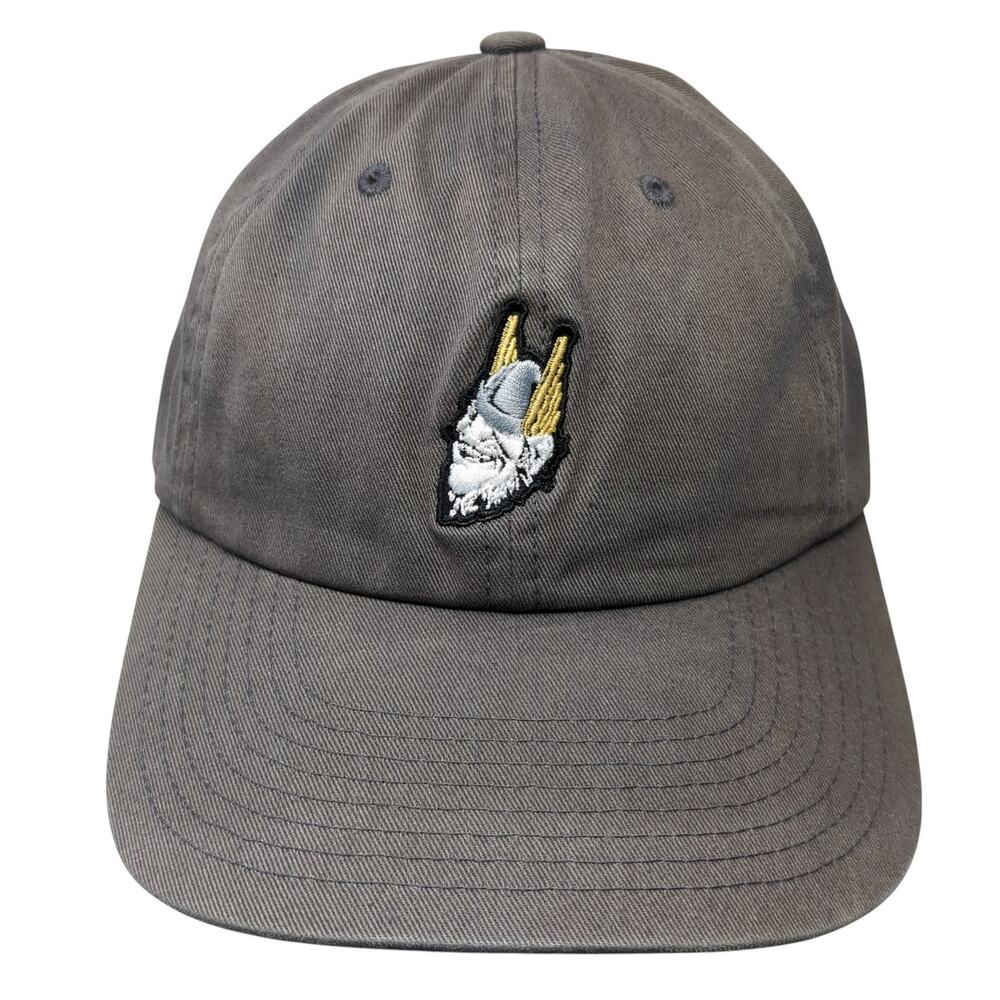 You Know Slideback Baseball Cap Gray One Size Adjustable Embroidered Cotton